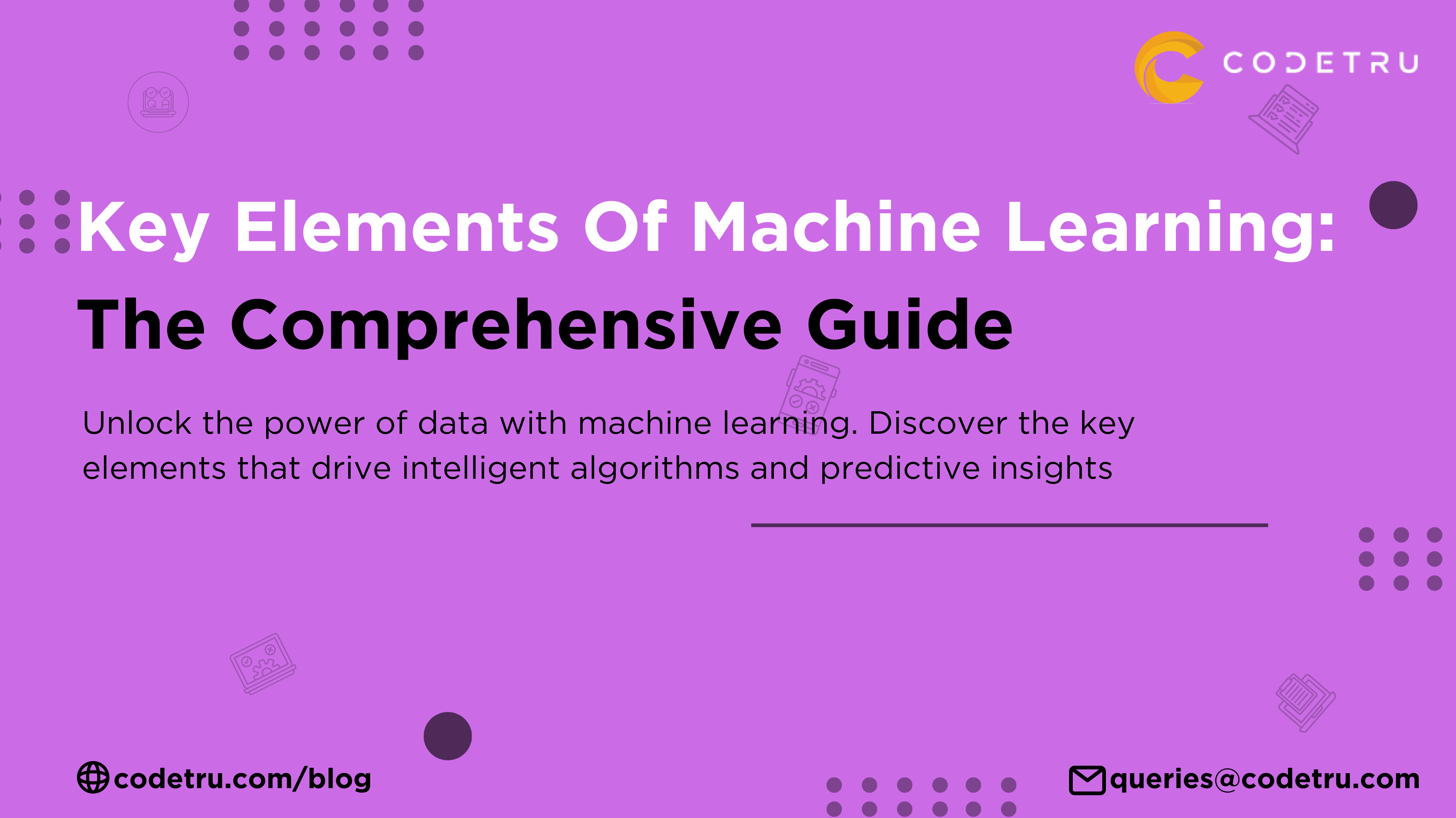 key elements of machine learning